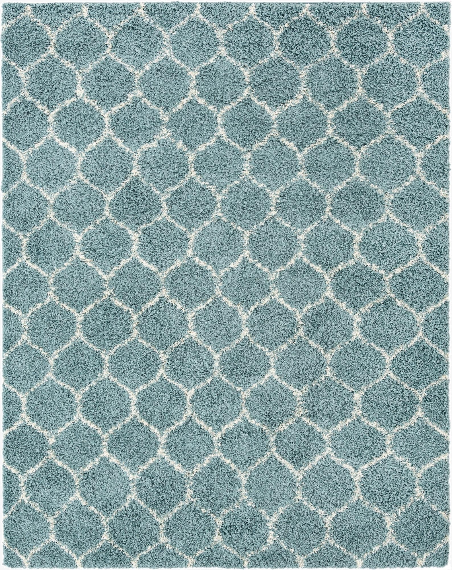 Primary image  7' 10 x 10' Lattice Shag Rug
