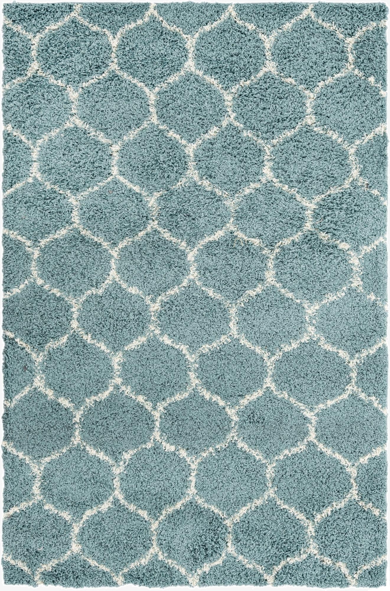  5' 3 x 8' Lattice Shag Rug