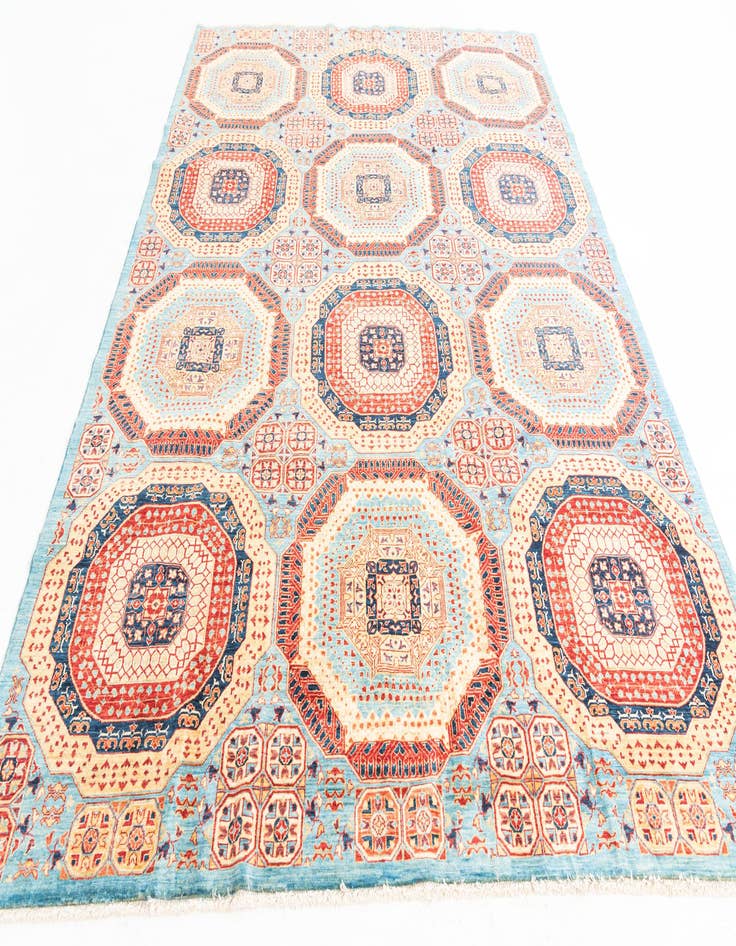 Detail image of  7' x 9' 9  Hand Knotted Mamluk Ziegler Oriental Rug