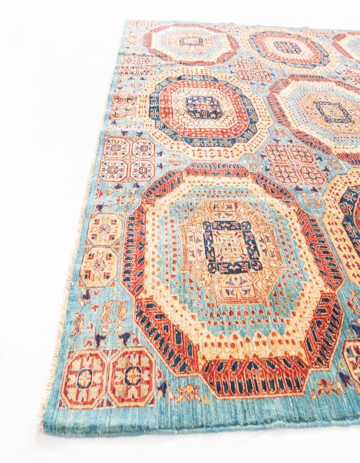 Detail image of  7' x 9' 9  Hand Knotted Mamluk Ziegler Oriental Rug