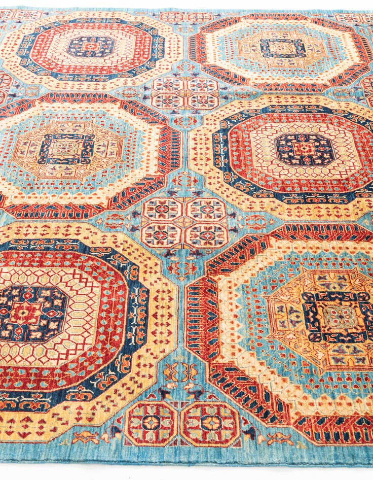 Detail image of  7' x 9' 9  Hand Knotted Mamluk Ziegler Oriental Rug