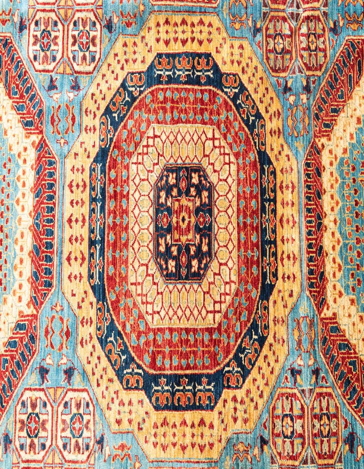 Detail image of  7' x 9' 9  Hand Knotted Mamluk Ziegler Oriental Rug