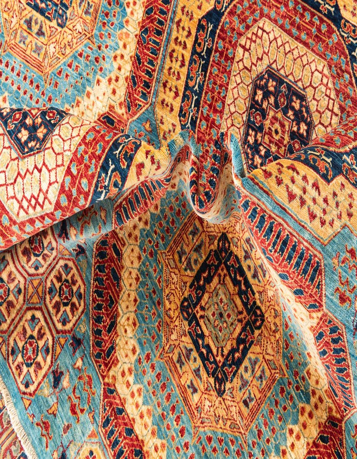 Detail image of  7' x 9' 9  Hand Knotted Mamluk Ziegler Oriental Rug