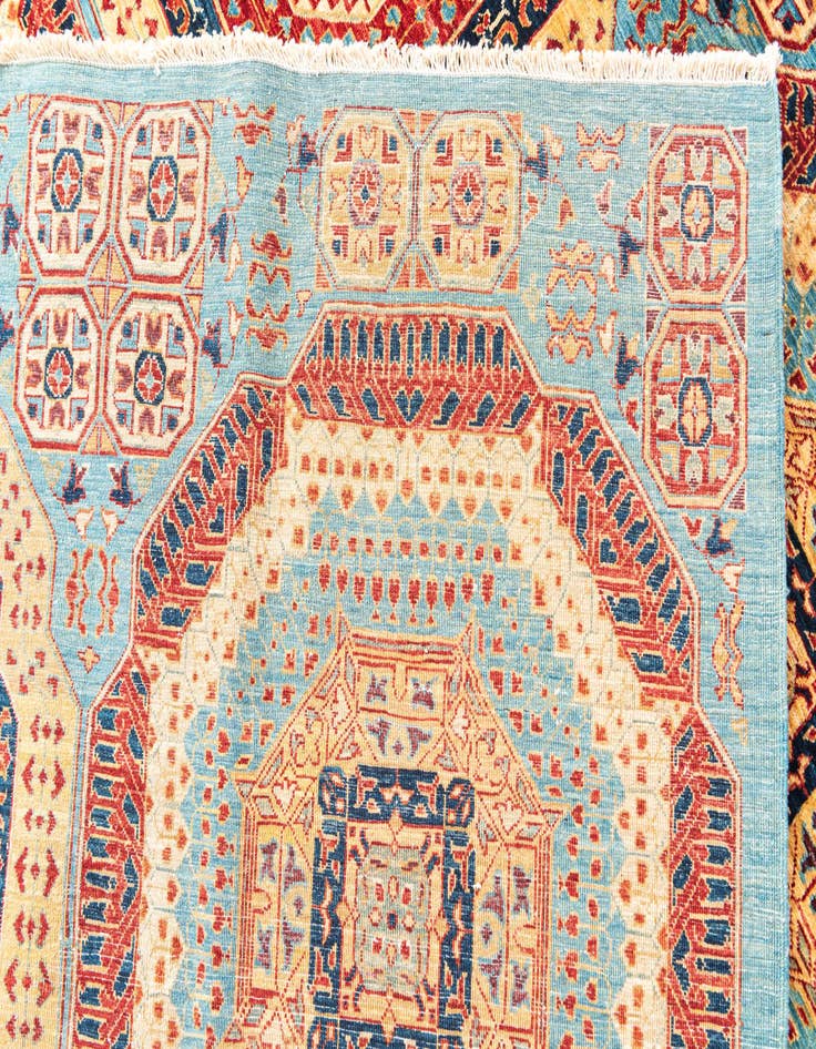 Detail image of  7' x 9' 9  Hand Knotted Mamluk Ziegler Oriental Rug