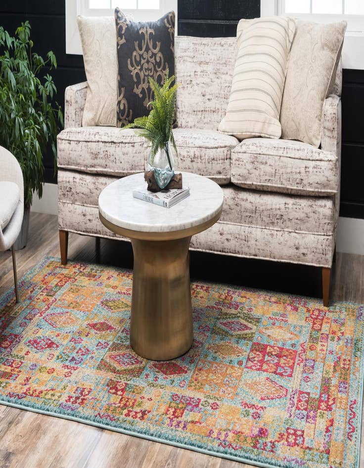 Detail image of  3' 3 x 5' 3  Washable Mesa Rug