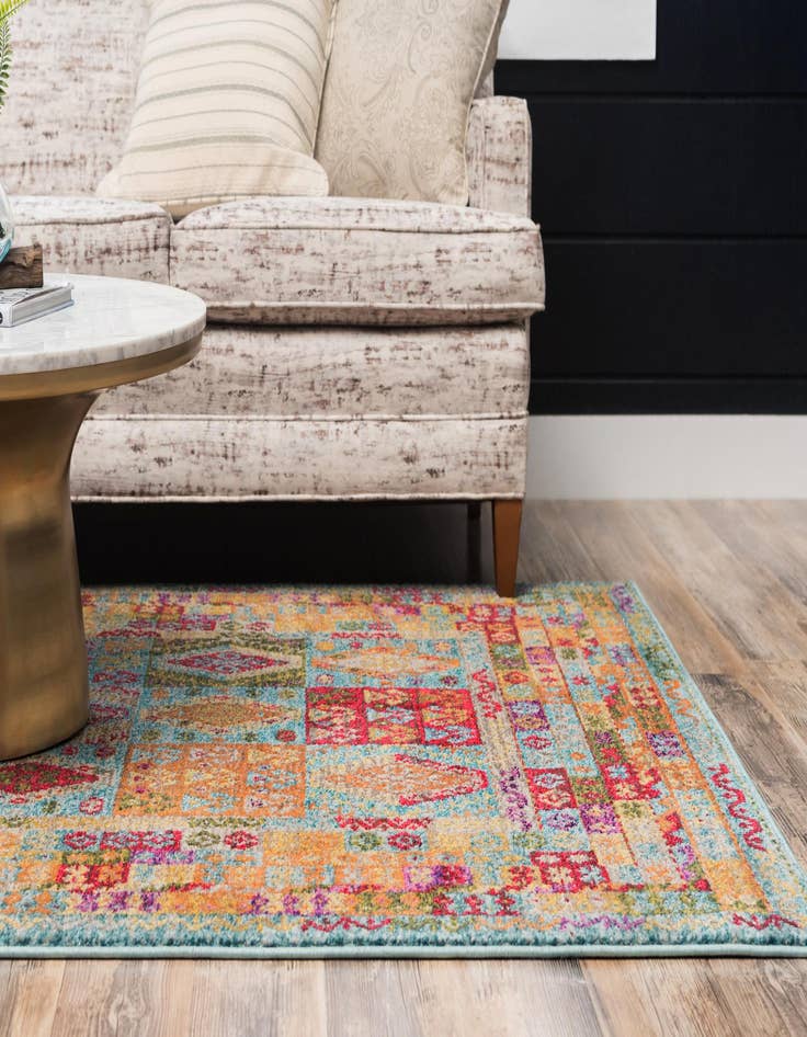 Detail image of  3' 3 x 5' 3  Washable Mesa Rug