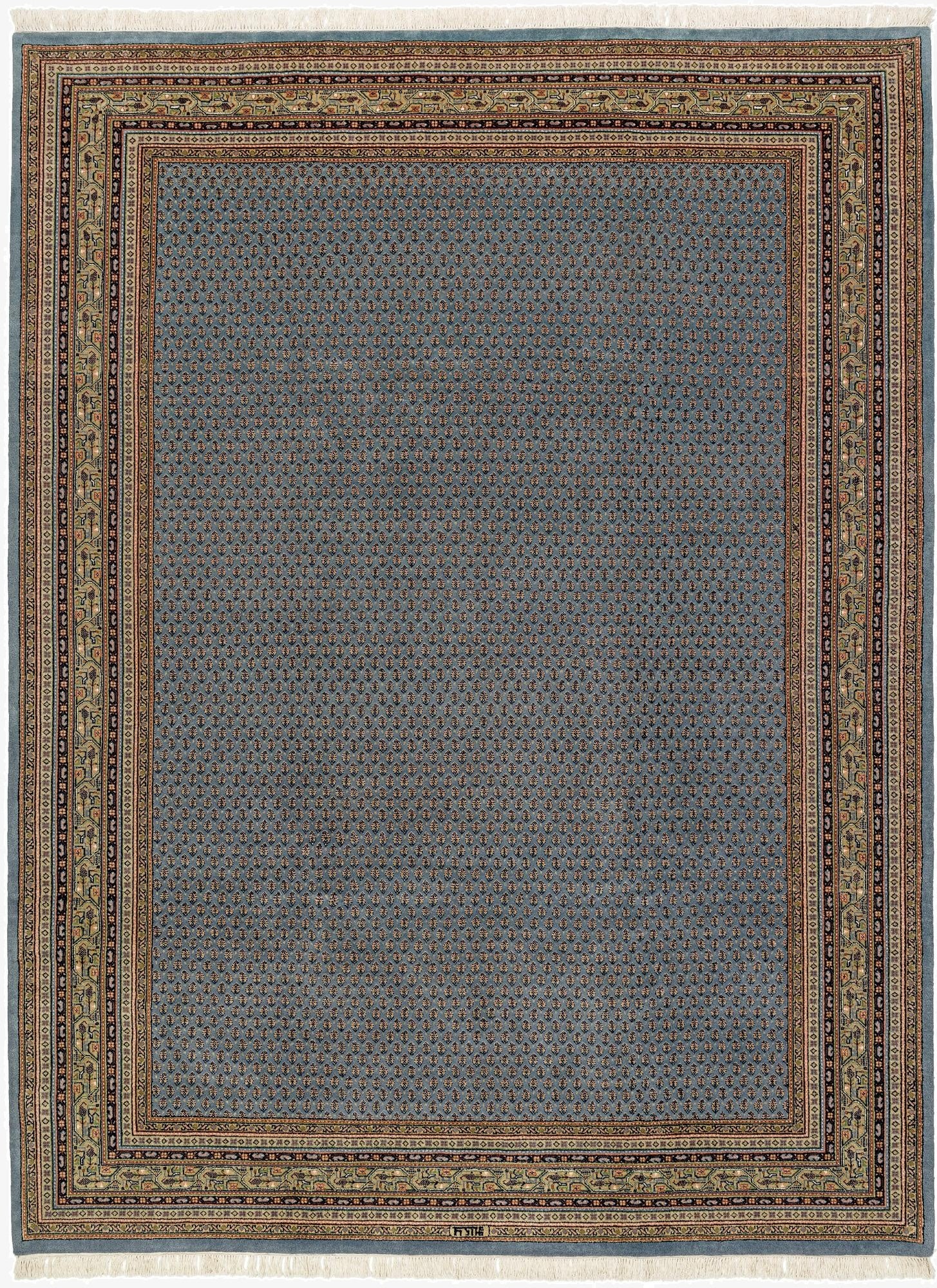  7' 4 x 9' 9  Hand Knotted Mir Wool Rug