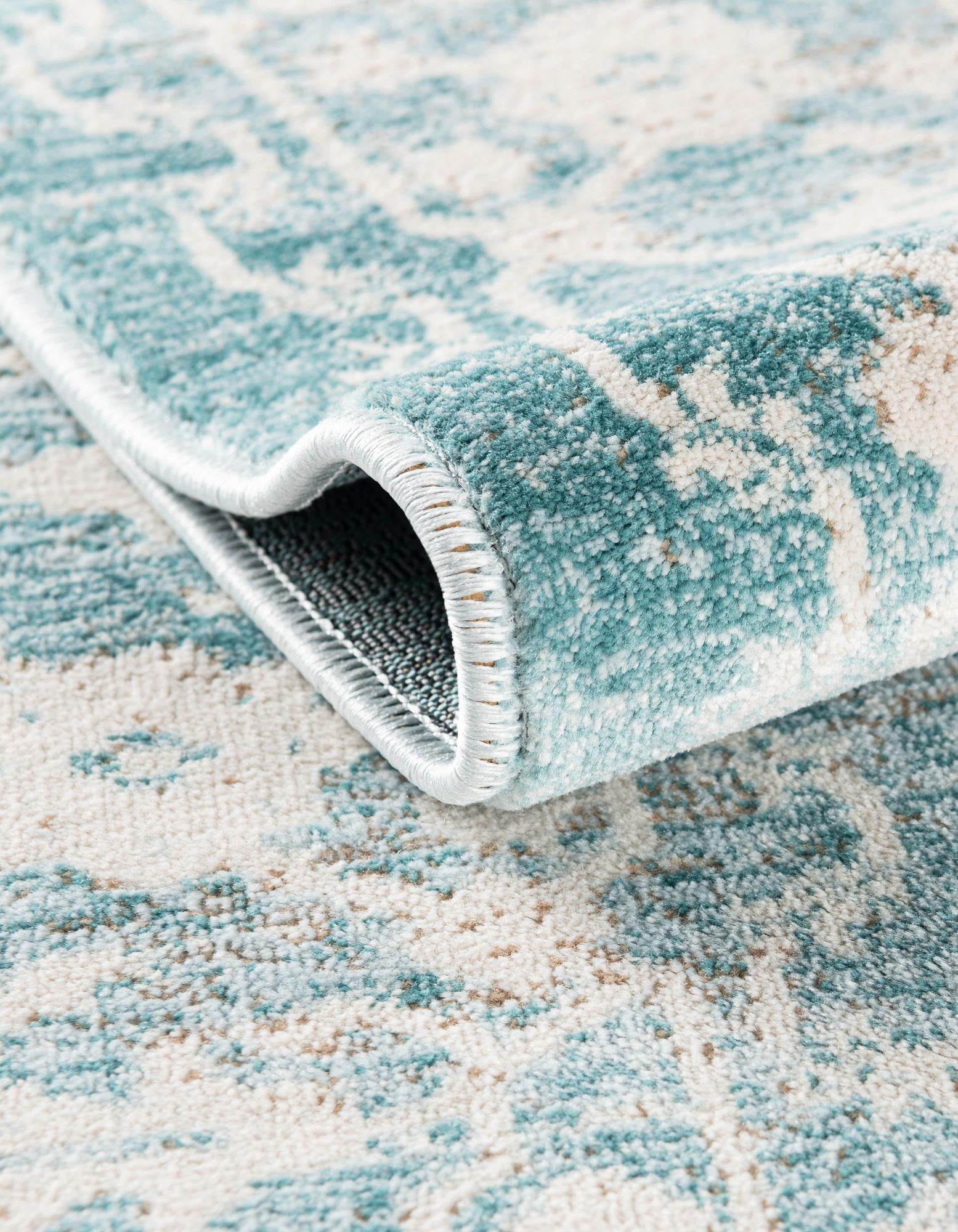 Light Blue 8' x 10' Modern Classical Rug | Rugs.com