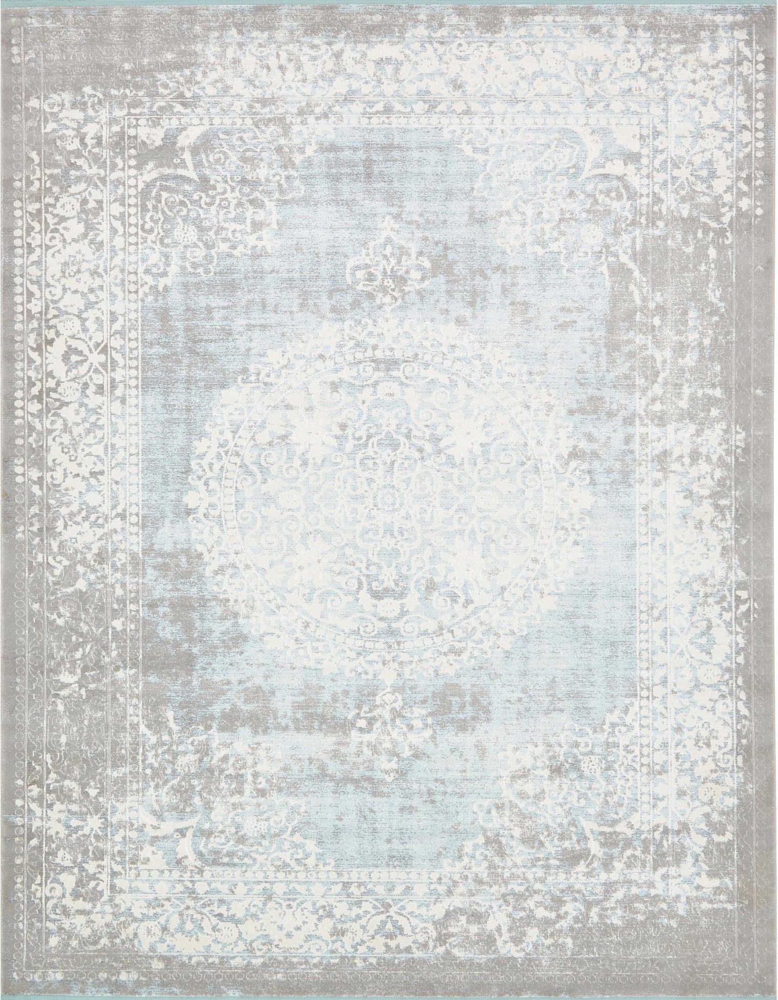 Light Blue 7' 9 x 10' Modern Classical Rug | Rugs.com