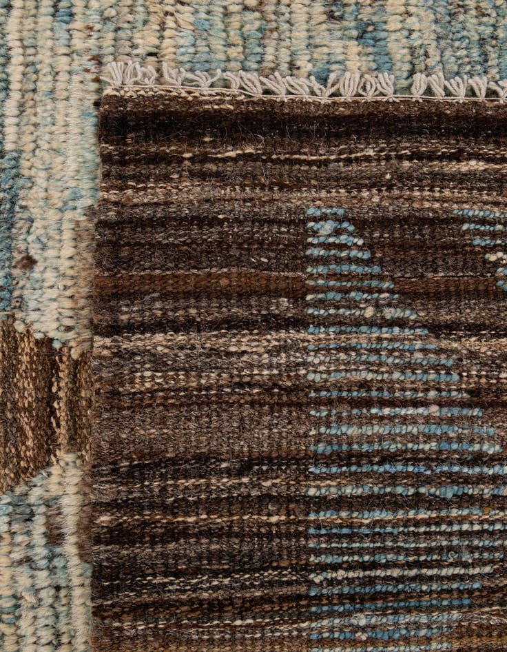 Detail image of  4' 2 x 6' 4  Hand Knotted Moroccan Wool Rug