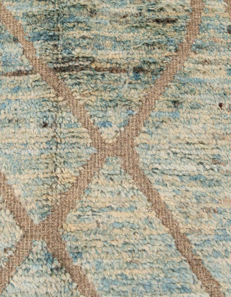 Detail image of  5' 9 x 8' 1  Hand Knotted Moroccan Wool Rug