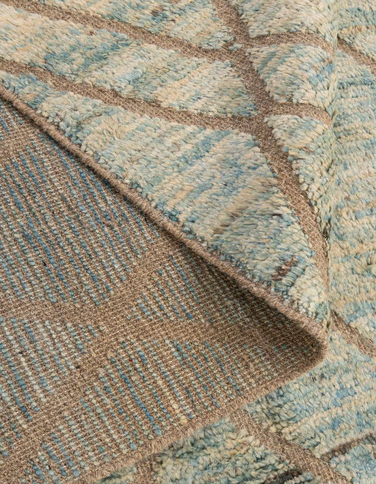 Detail image of  5' 9 x 8' 1  Hand Knotted Moroccan Wool Rug