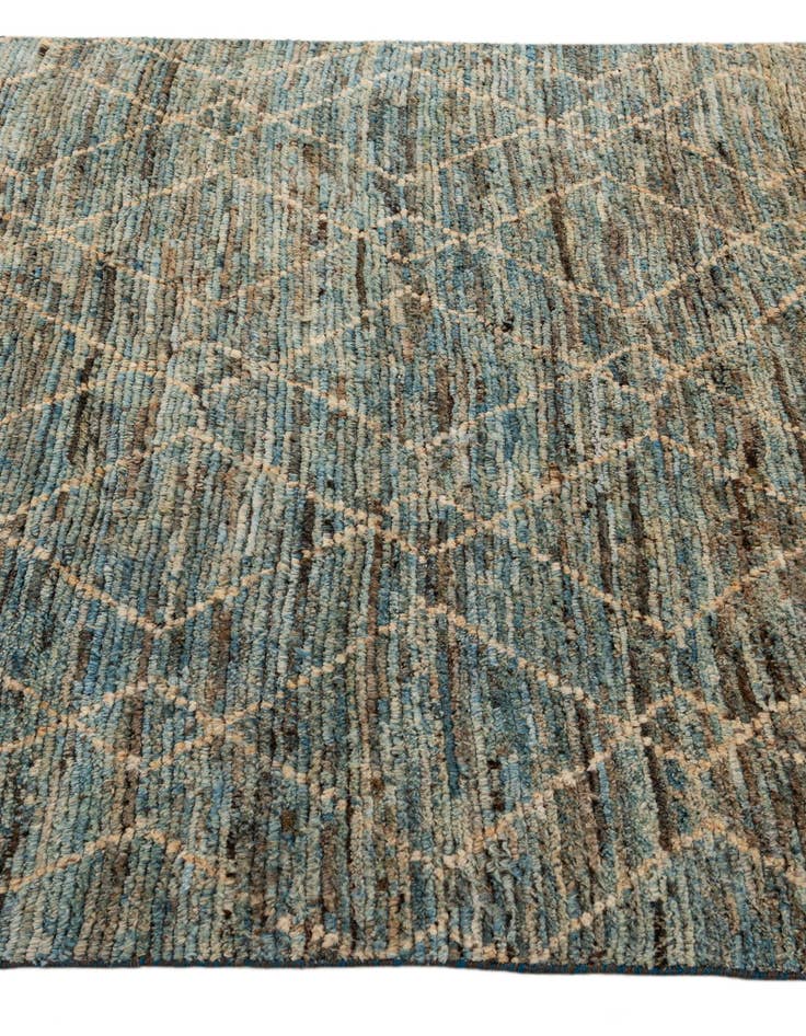Detail image of  5' 9 x 8' 2  Hand Knotted Moroccan Wool Rug