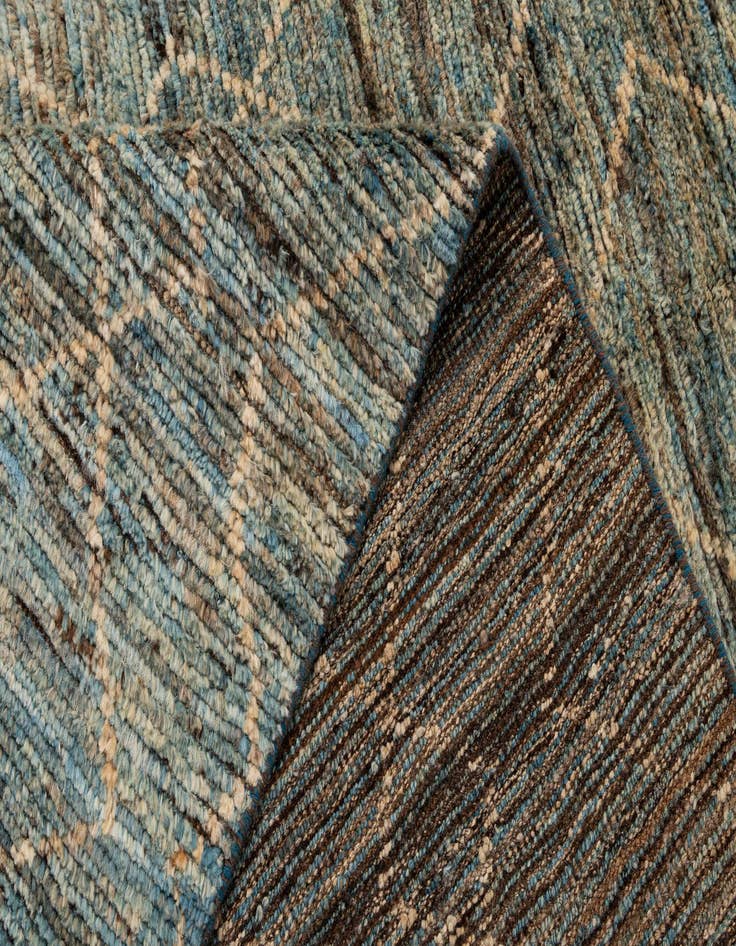 Detail image of  5' 9 x 8' 2  Hand Knotted Moroccan Wool Rug