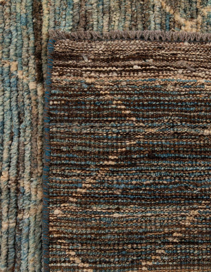 Detail image of  5' 9 x 8' 2  Hand Knotted Moroccan Wool Rug
