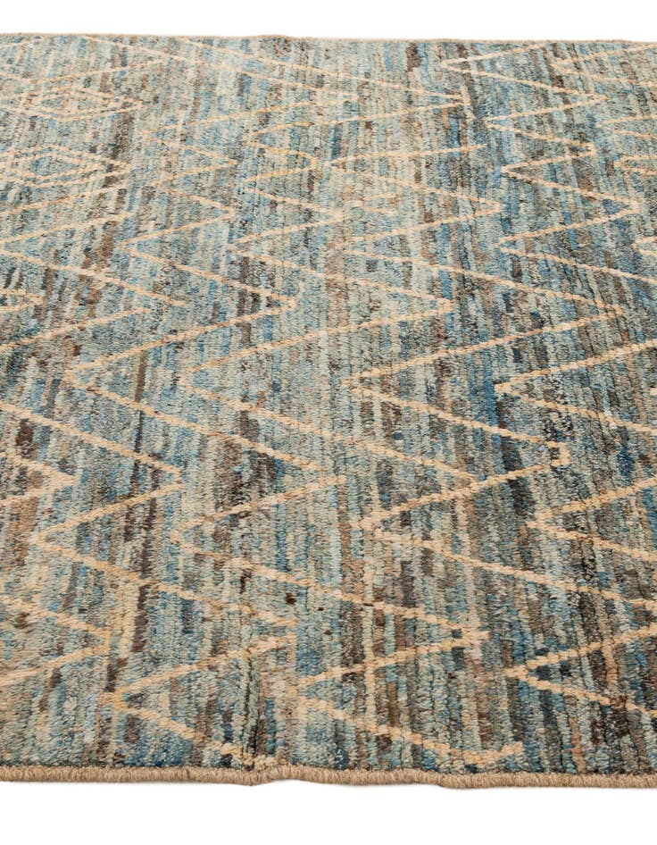 Detail image of  5' 11 x 8' 8  Hand Knotted Moroccan Wool Rug