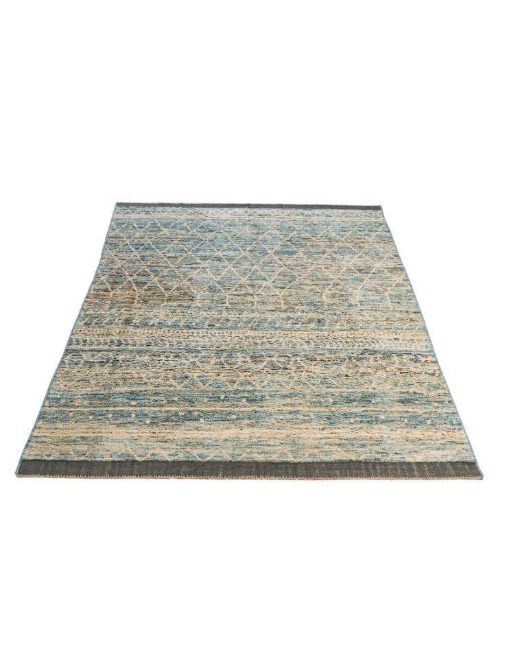 Detail image of  5' 11 x 9' 3  Hand Knotted Moroccan Wool Rug