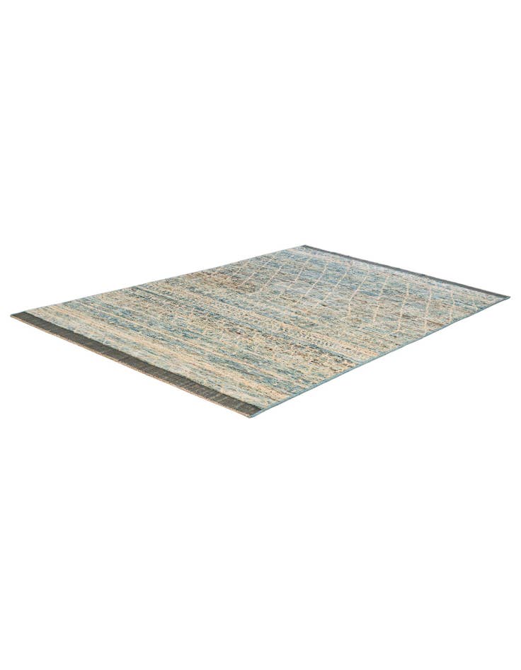 Detail image of  5' 11 x 9' 3  Hand Knotted Moroccan Wool Rug