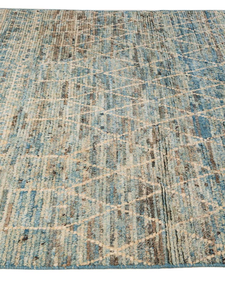 Detail image of  5' 11 x 9' 3  Hand Knotted Moroccan Wool Rug