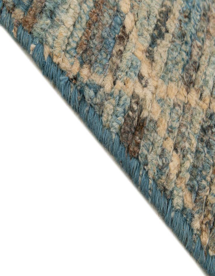 Detail image of  5' 11 x 9' 3  Hand Knotted Moroccan Wool Rug