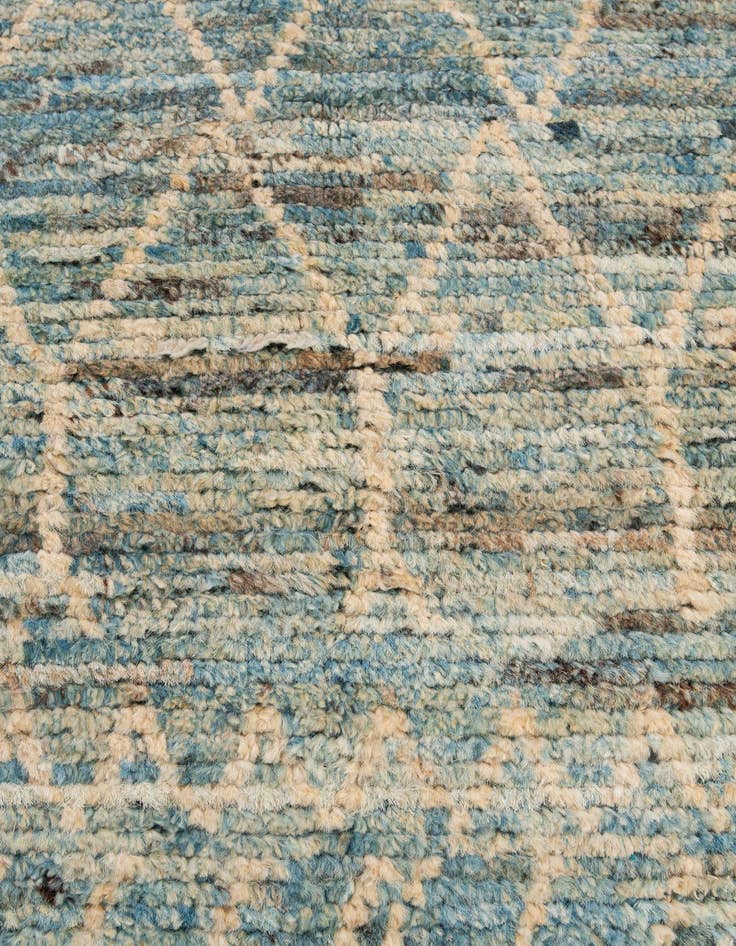 Detail image of  5' 11 x 9' 3  Hand Knotted Moroccan Wool Rug