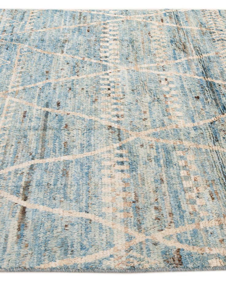 Detail image of  6' x 9' 6  Hand Knotted Moroccan Wool Rug