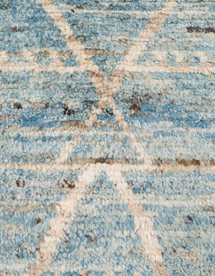 Detail image of  6' x 9' 6  Hand Knotted Moroccan Wool Rug