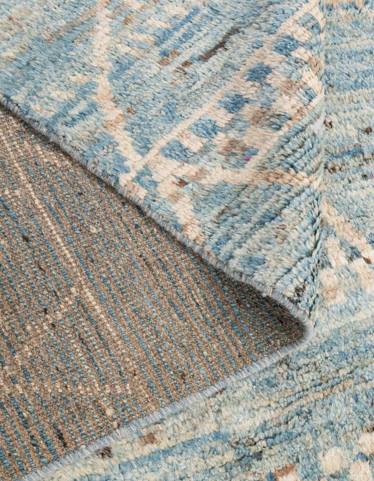 Detail image of  6' x 9' 6  Hand Knotted Moroccan Wool Rug