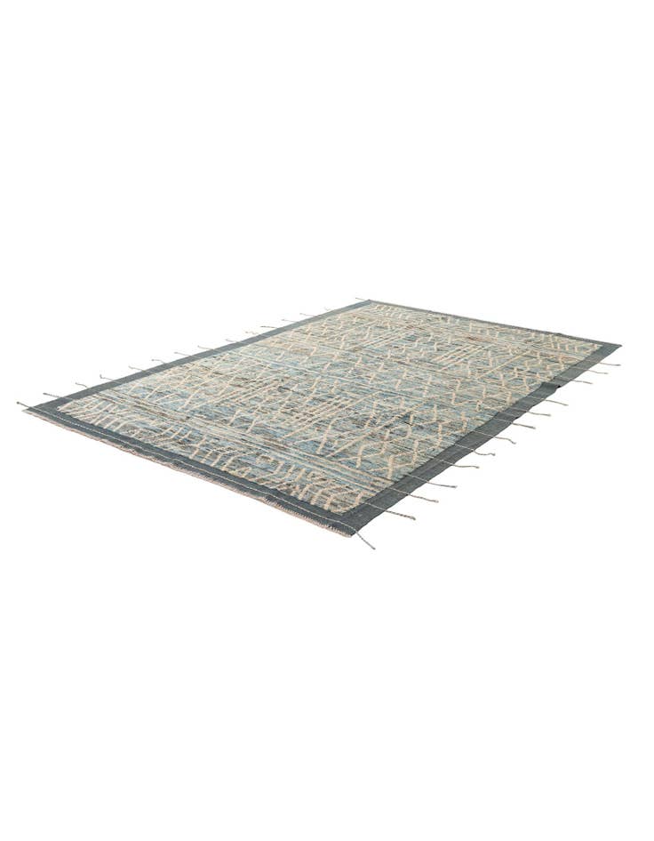 Detail image of  6' 6 x 9' 5  Hand Knotted Moroccan Wool Rug