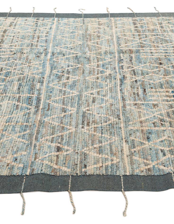 Detail image of  6' 6 x 9' 5  Hand Knotted Moroccan Wool Rug