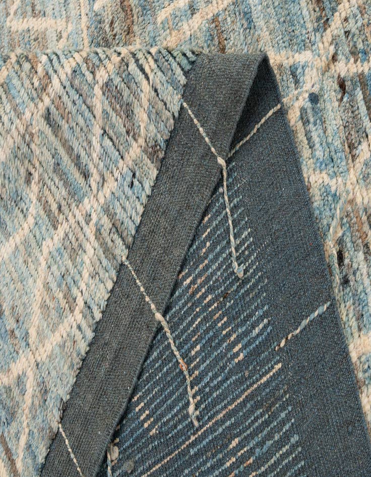 Detail image of  6' 6 x 9' 5  Hand Knotted Moroccan Wool Rug