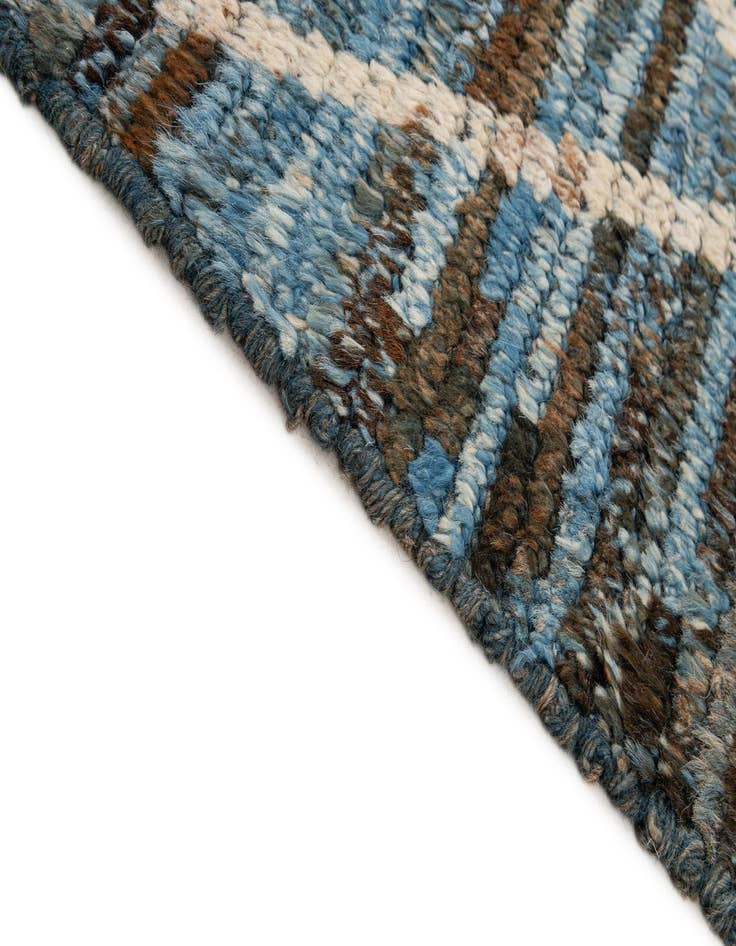 Detail image of  6' 9 x 10' 1  Hand Knotted Moroccan Wool Rug