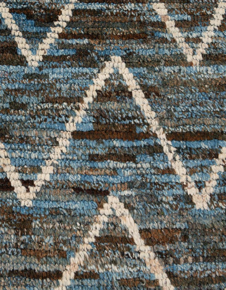 Detail image of  6' 9 x 10' 1  Hand Knotted Moroccan Wool Rug