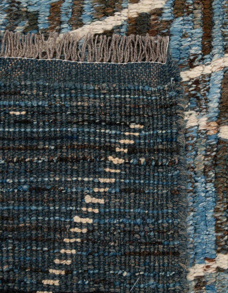 Detail image of  6' 9 x 10' 1  Hand Knotted Moroccan Wool Rug