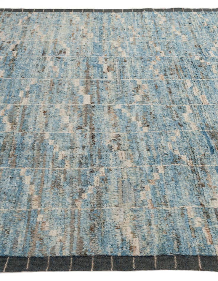 Detail image of  6' 10 x 9' 9  Hand Knotted Moroccan Wool Rug