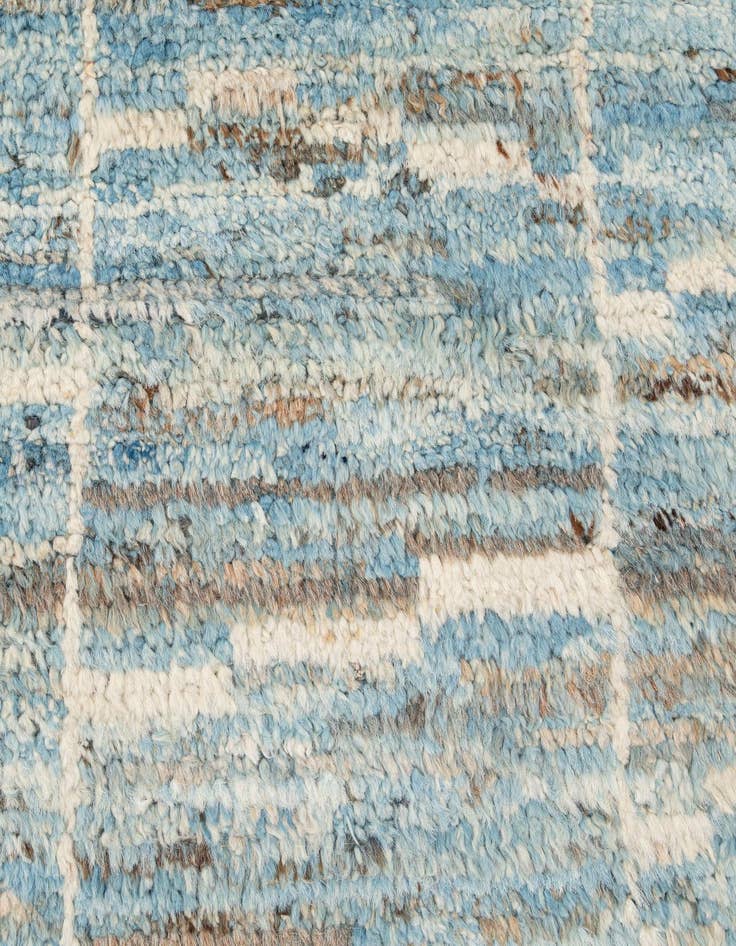 Detail image of  6' 10 x 9' 9  Hand Knotted Moroccan Wool Rug
