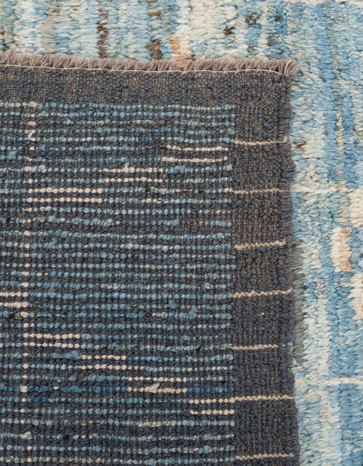 Detail image of  6' 10 x 9' 9  Hand Knotted Moroccan Wool Rug