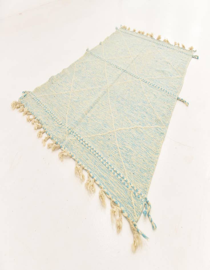 Detail image of  4' 9 x 7' 4  Hand Knotted Moroccan Wool Rug