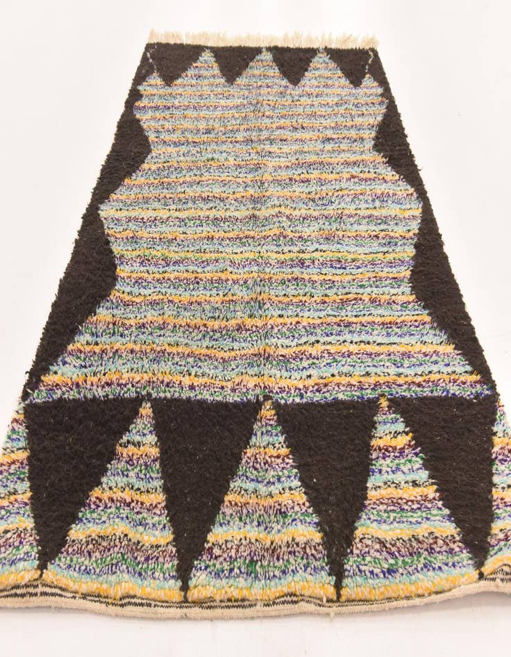 Detail image of  5' 5 x 8' 4  Hand Knotted Moroccan Wool Rug