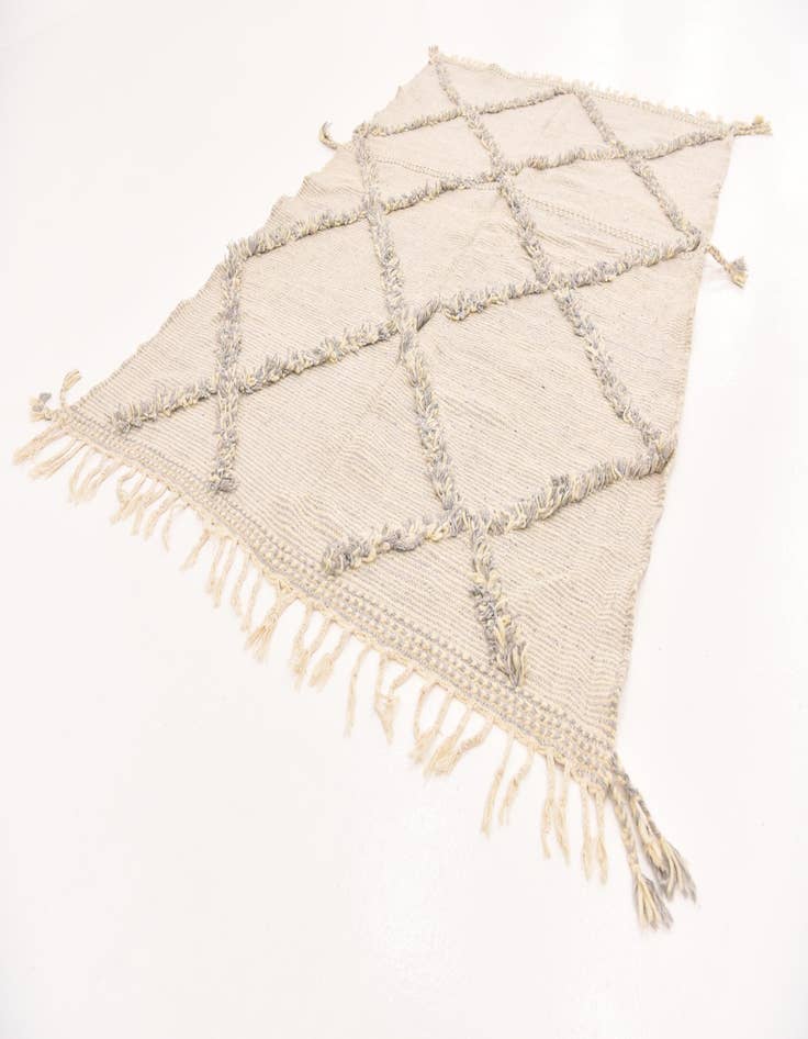 Detail image of  5' 3 x 8' 4  Hand Knotted Moroccan Wool Rug