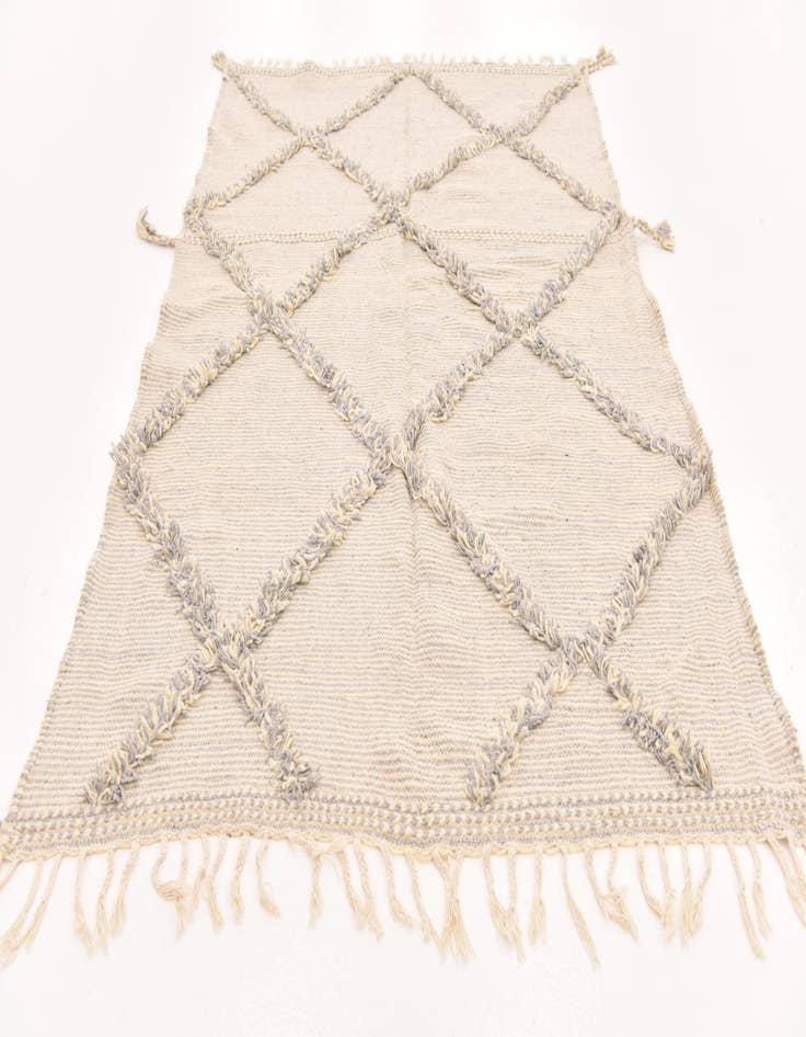 Detail image of  5' 3 x 8' 4  Hand Knotted Moroccan Wool Rug