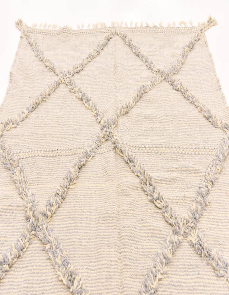 Detail image of  5' 3 x 8' 4  Hand Knotted Moroccan Wool Rug