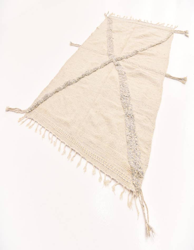 Detail image of  5' 6 x 9' 1  Hand Knotted Moroccan Wool Rug