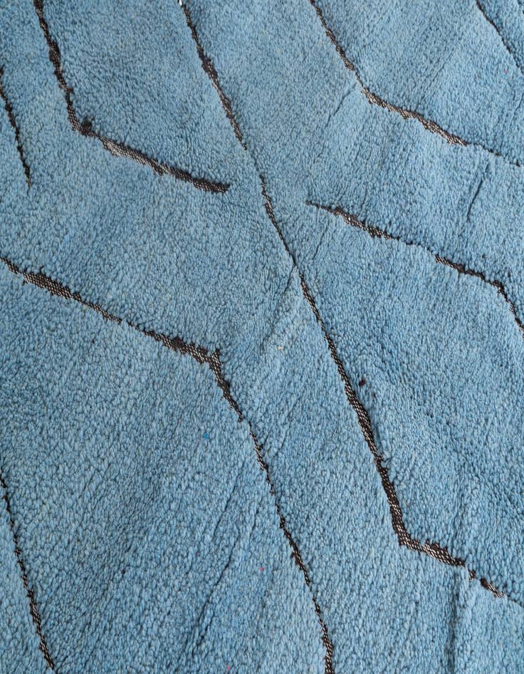 Detail image of  5' 6 x 7' 7  Hand Knotted Moroccan Wool Rug