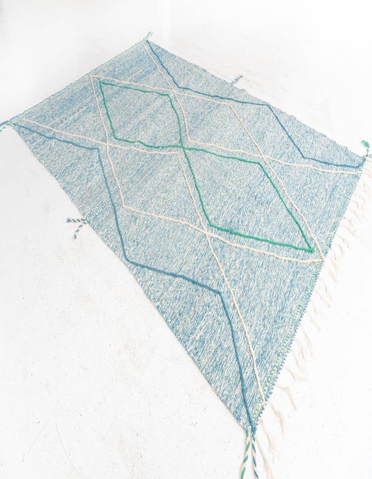 Detail image of  6' 7 x 10' 5  Hand Knotted Moroccan Wool Rug