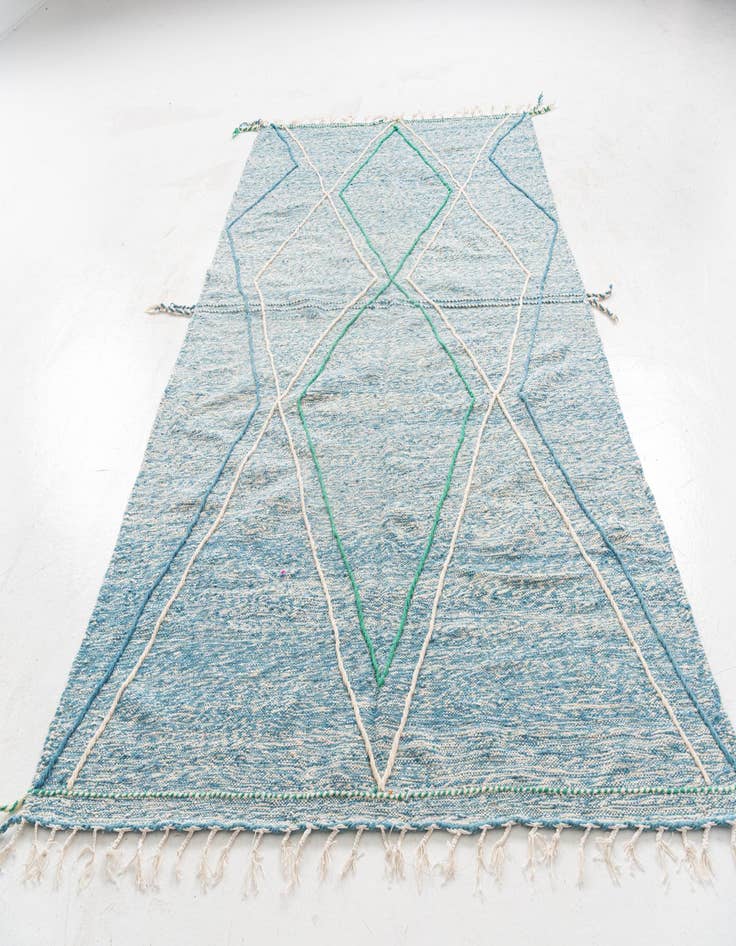 Detail image of  6' 7 x 10' 5  Hand Knotted Moroccan Wool Rug