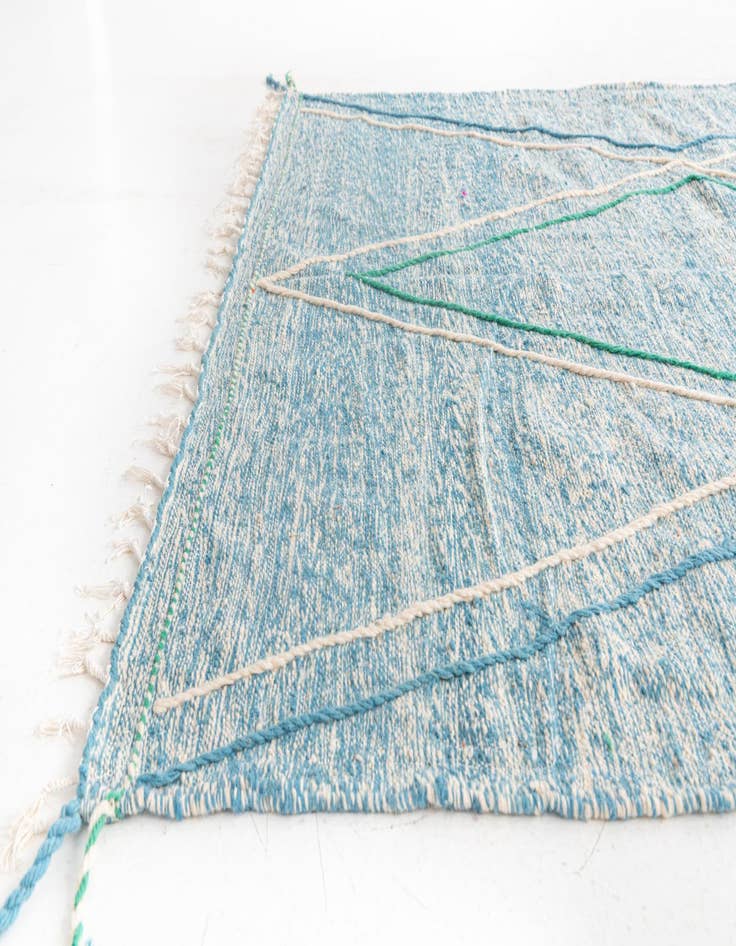 Detail image of  6' 7 x 10' 5  Hand Knotted Moroccan Wool Rug