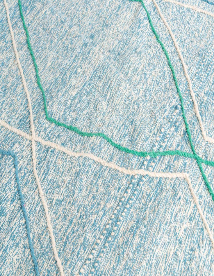 Detail image of  6' 7 x 10' 5  Hand Knotted Moroccan Wool Rug