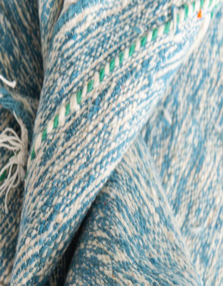 Detail image of  6' 7 x 10' 5  Hand Knotted Moroccan Wool Rug