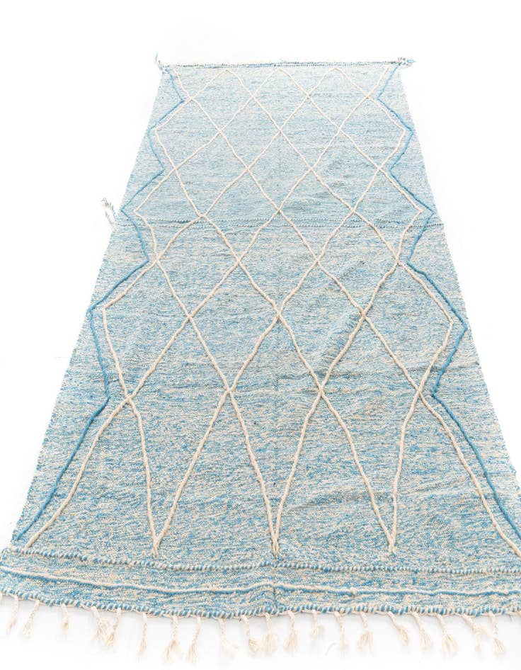 Detail image of  6' 6 x 10'  Hand Knotted Moroccan Wool Rug